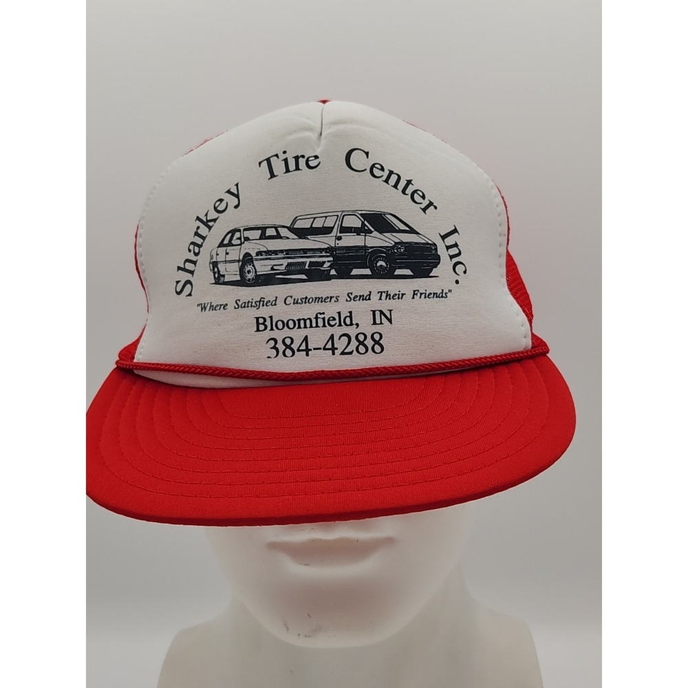Red And White Rope Snapback Hat Sharkey Tire Center
